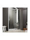 Sertar Cabinetul de glisare a dulapului glisant Port 134-137x185 Axă glisantă 1+1 Clean Glass