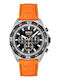Boss Men's Watch 44mm Battery with Orange / Orange Rubber Strap