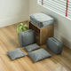 Set Of 6 Travel Bag Organizers, Zola®, With Zipper, Different Sizes, Grey