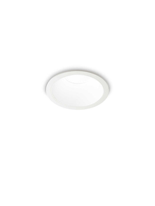 Ideal Lux Round Waterproof Outdoor Ceiling Spot with Integrated LED in White Color 313191
