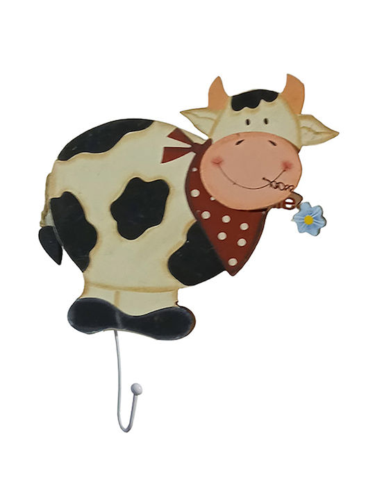 Wooden Cow Wall Hanger LL-154A 14x18cm