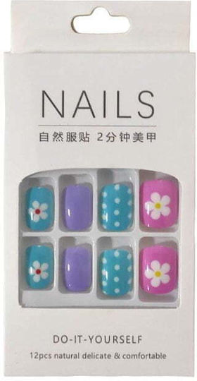 Αυτοκόλλητα Νύχια Σε Διάφορα Σχέδια - Press-on Fake Nails