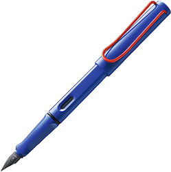 Lamy Safari 014 Writing Pen Medium Blue made of Plastic with Red και Black και Blue Ink