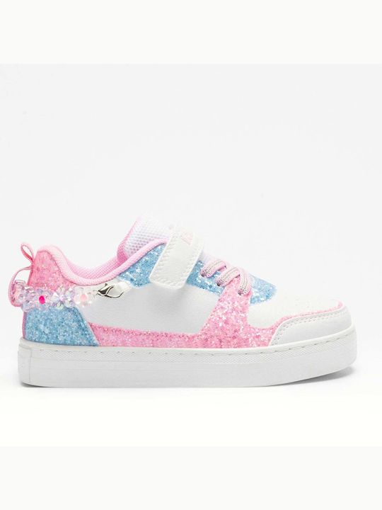 Παιδικά Sneakers Λευκό-Ροζ-Γαλάζιο LKAA4010-BIRO