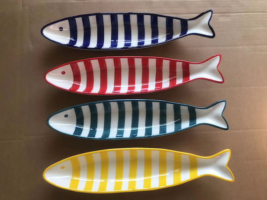 Fish Bowl Striped 31x3cm - Red