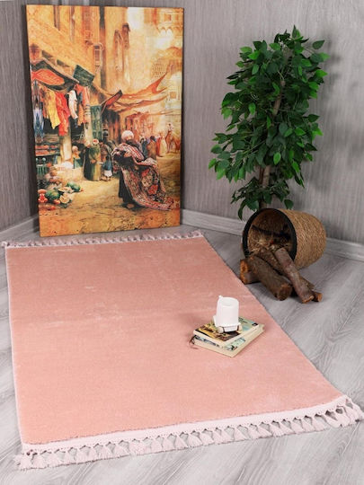 Eco Carpet Σετ Χαλιά Κρεβατοκάμαρας Γούνινα Με Κρόσια - Cordoba Ροζ