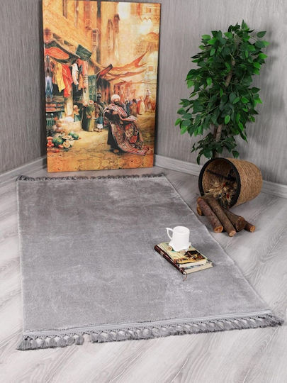 Eco Carpet Σετ Χαλιά Κρεβατοκάμαρας Γούνινα Με Κρόσια - Cordoba Γκρι