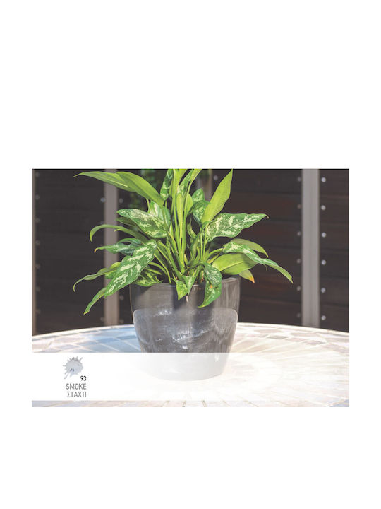 Viomes Natura No Ghiveci Plastic Gri 25x25x21εκ.