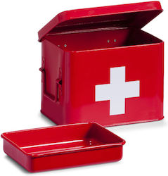 Zeller Medicine Box, Metal, 21.5x16x16 Cm, Red Zeller Medicine Box, Metal, 21.5x16x16 Cm, Red
