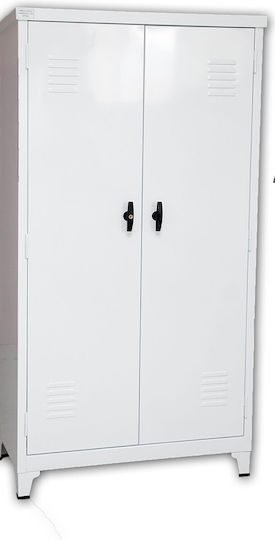 Двукрилен метален шкаф 175x70x46 поцинкован