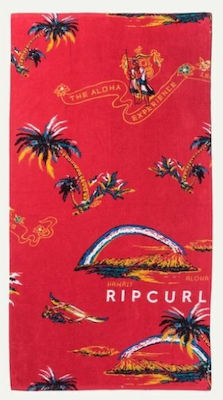 Rip Curl Red Cotton Beach Towel