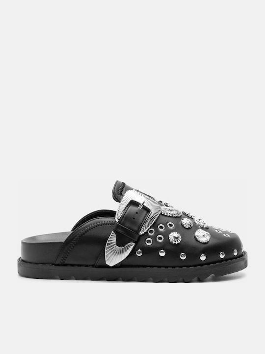 Clogs Με Διακοσμητικά Τρουκς 4110501-μαύρο