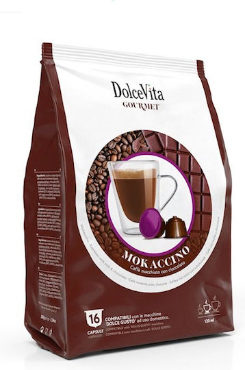 Κάψουλες Dolce Gusto Συμβατές Dolce Vita Mokaccino 16 Τεμάχια