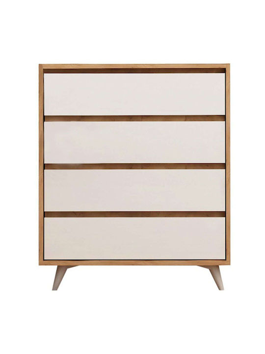 Suvera Chest of Drawers 811mdd3408 70x40x86cm Oak-white