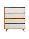 Suvera Chest of Drawers 811mdd3408 70x40x86cm Oak-white