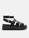 Gladiator-Plattformen mit Doppel-Schnallen 4110901-schwarz