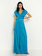 Damen Stoff Hose Blue