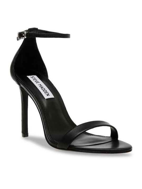 Σανδάλια Steve Madden Tecy Sandal Sm11002956-03001-017 Black Leather Σανδάλια Steve Madden