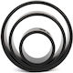 Bodhi - Set Με 3 Yoga Wheel Samsara Pu Rubber Black-τροχοί Γιόγκα Block Σε 3 Μεγέθη 15 X 33 Cm,25 X 13 Cm,33 X 13 Cm