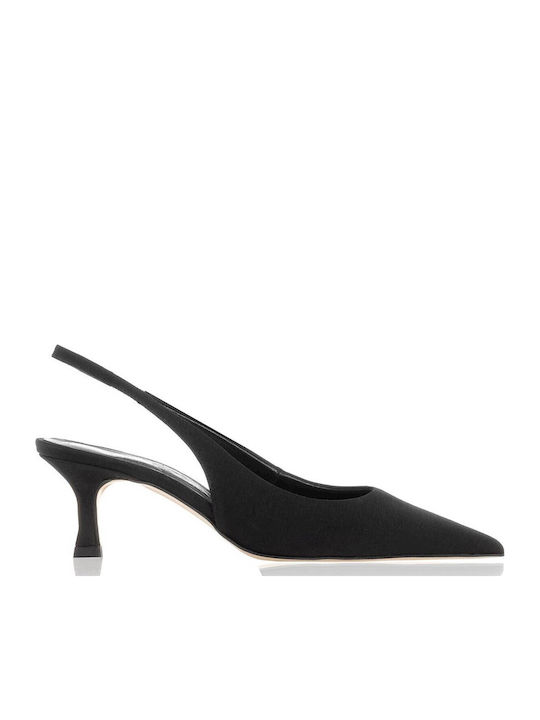 Women's Pumps 24-210 Black Fabric Sante