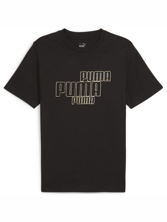 Puma Ανδρικό T-shirt Κοντομάνικο Μαύρο