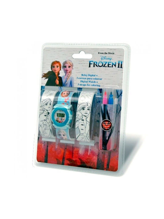 Ceas de mână digital Frozen Ii cu brățară de colorat