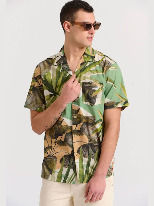 Relaxed Fit Εμπριμέ Tropical Πουκάμισο