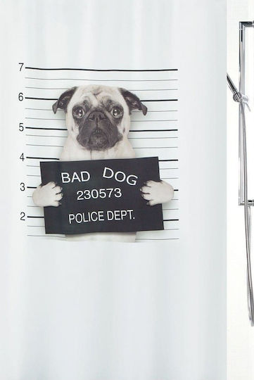 Κουρτίνα Μπάνιου Υφασμάτινη Bad Dog