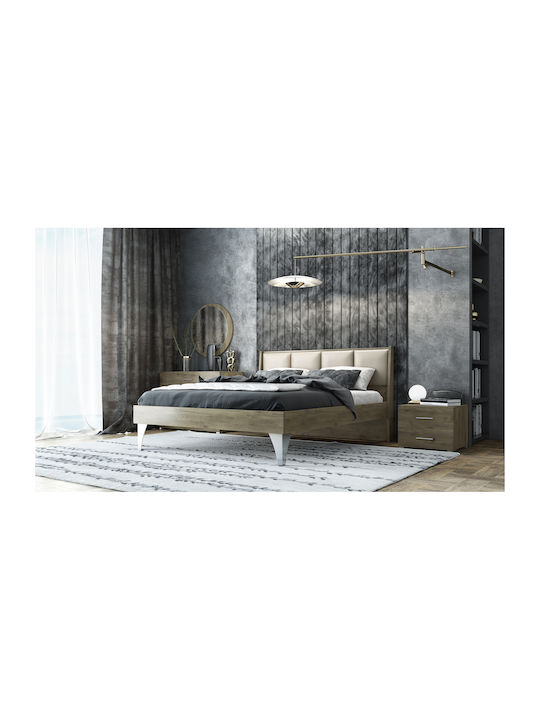 Schlafzimmerset Diva 160x200cm 5tlg. Asche - Beige
