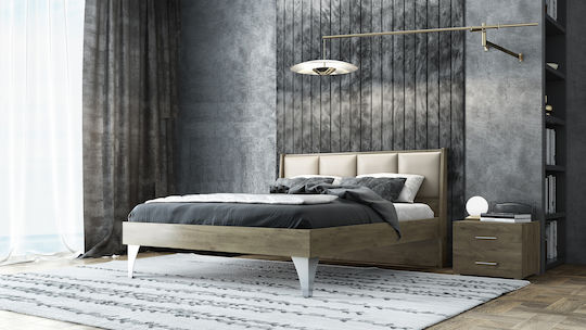 Schlafzimmerset Diva 160x200cm 3tlg. Aschenbecher - Beige