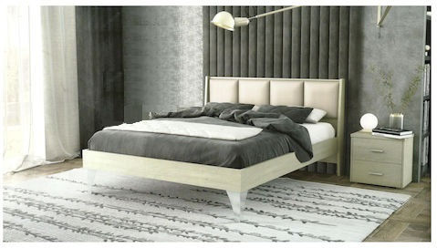 Set dormitor Diva 160x200cm 3buc Stejar - Bej