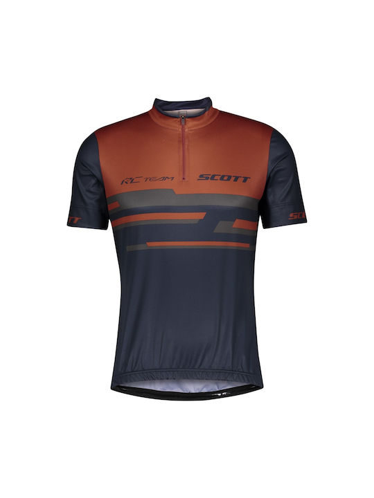 Scott Short Sleeves Cycling Jersey BLUE-BORDEAUX