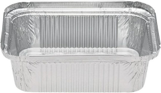 Aluminum Food Container No.128, 450ml, 14.6x12.1x4cm (100pcs) Intertan (q400128c)