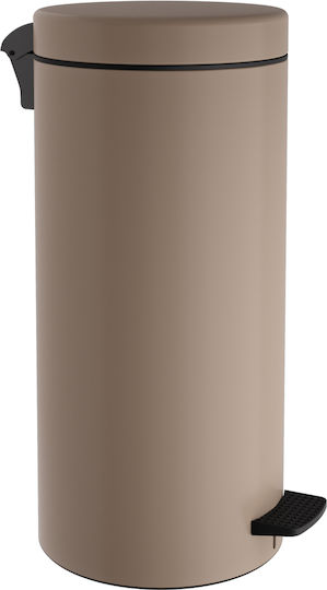 Кошче за отпадъци Pam 18-310-103 20L с меко затваряне, матово бежово Φ25x55cm