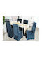 Elastic Cover for Chair Blue 6pcs KALKA258