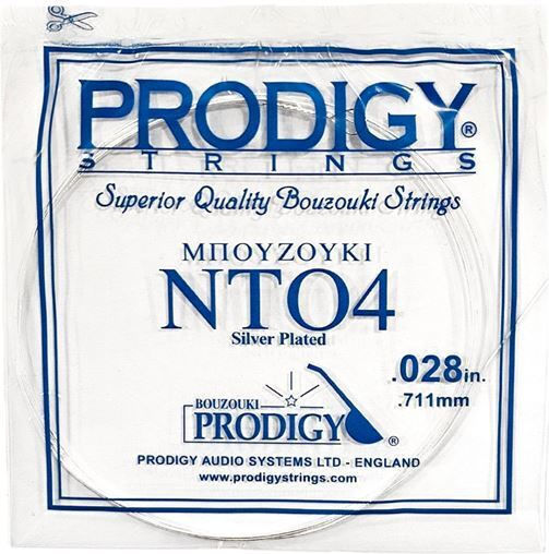 Prodigy Single Silver Plated String for Bouzouki 4th String Bouzouki Do (0.28w) Silver Plated