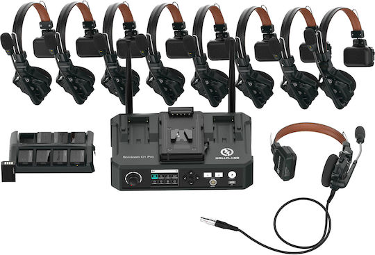 Solidcom C1 Pro-hub8s Hollyland Sistem de interfonie wireless full duplex cu 8+1 căști, Enc & Ptt