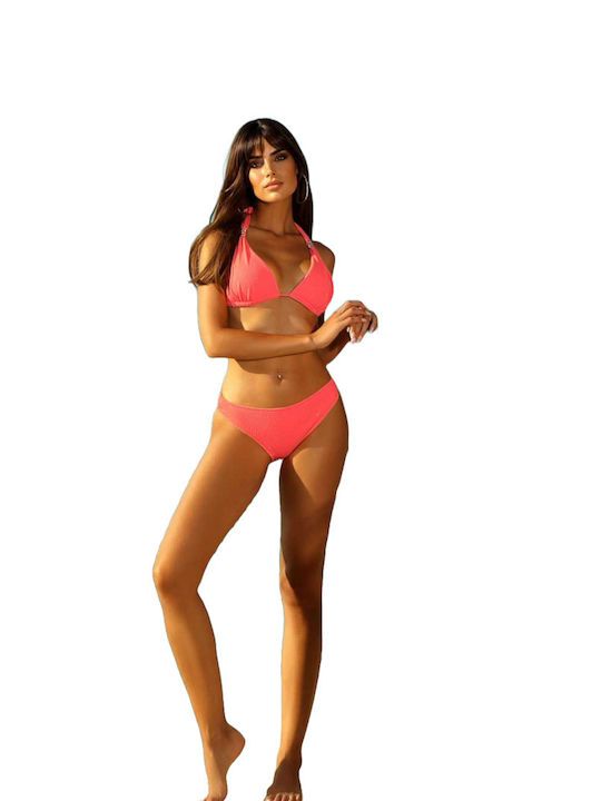 Lorin Padded Bikini Set Bra & Slip Bottom Pink