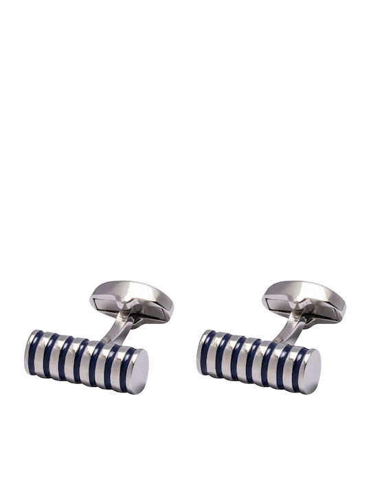 Cufflinks With Dark Blue Enamel M0055