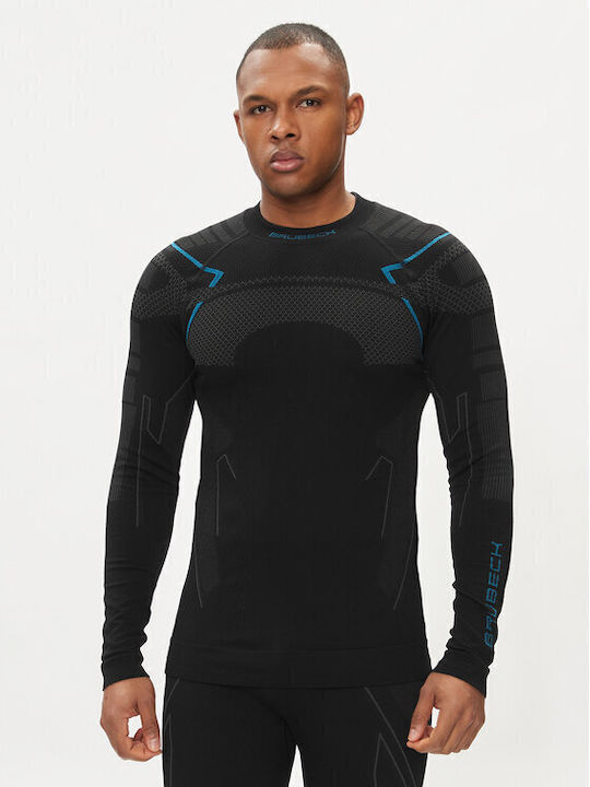 Brubeck Изолиран горен край на бельото Ls1304m Black Slim Fit Изолиран горен край на бельото Brubeck