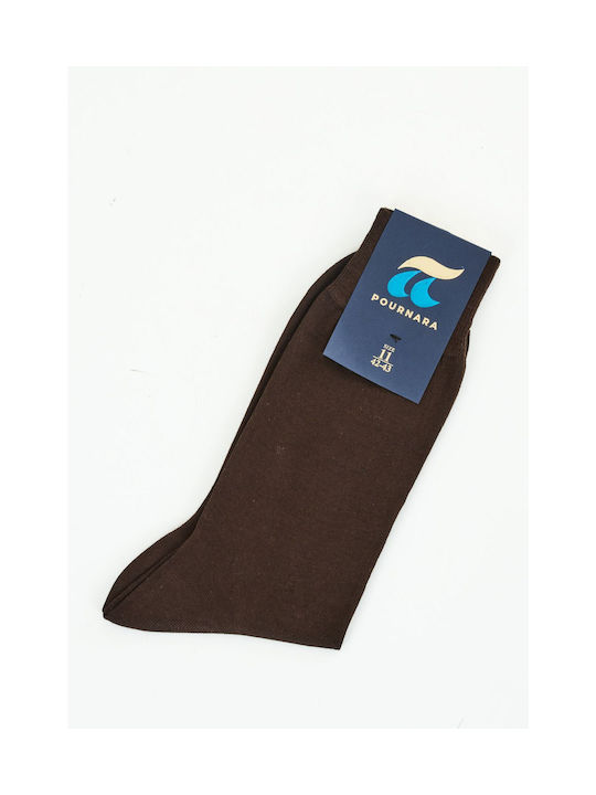 Men's Socks 110 Brown Cotton Pournara