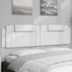 vidaXL Headboard Cushion with Leather White 200cm