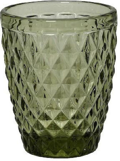 Green Glass Set Whiskey made of Glass in Green Color 220ml 6pcs