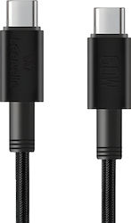 Leewello USB 2.0 USB-C Male - USB-C 60W Length 1m Black Leewello USB 2.0 USB-C Male - USB-C 60W Length 1m Black