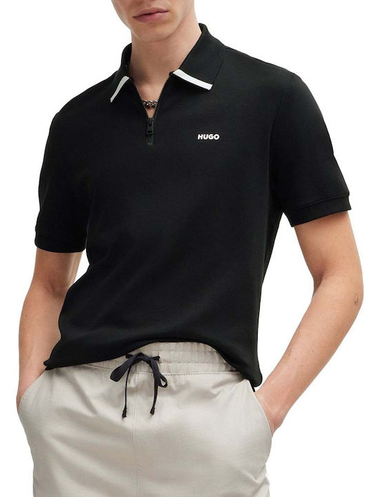 Hugo Boss Bluza Sportivă pentru Bărbați cu Mânecă Scurtă Polo Black