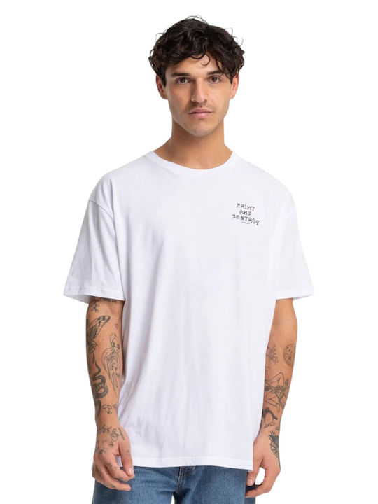 Hurley T-shirt Bărbătesc cu Mânecă Scurtă Alb