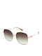 Bolon Women's Sunglasses with Rose Gold Metal Frame and Brown Gradient Lens BL7193A32