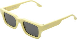 Komono Victor Sunglasses Κίτρινα with Acetate Frame & Gray Lens