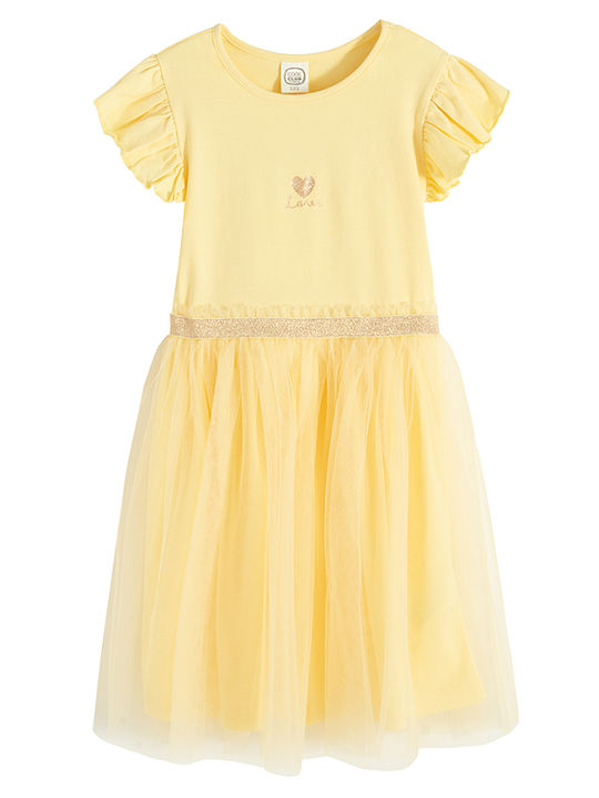 Cool Club Rochie pentru Copii Mâneci scurte Yellow