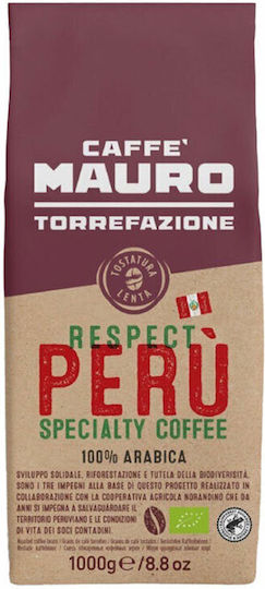 Καφές Espresso Mauro Respect Peru Organic 1000g Σε Κόκκους